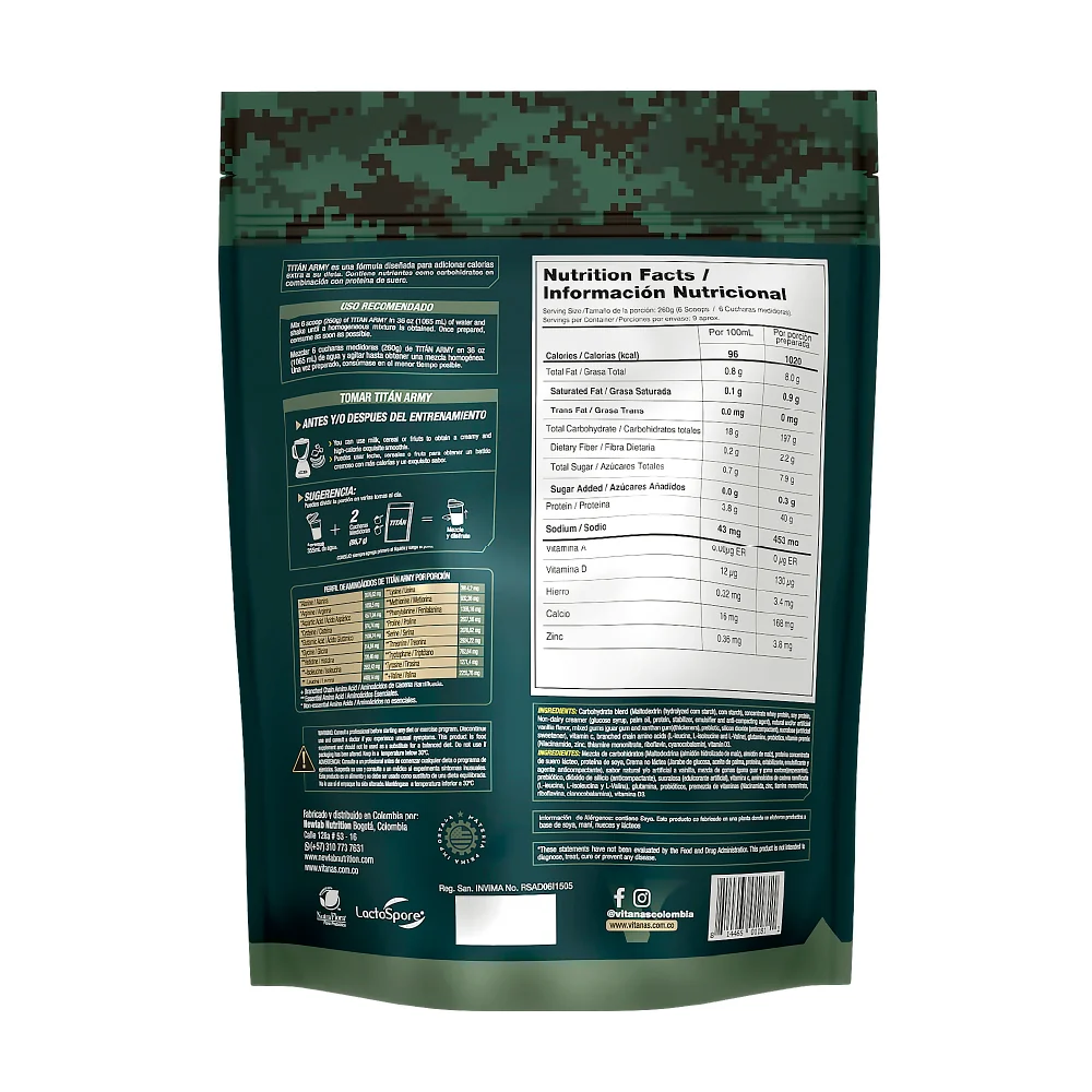 TITAN ARMY 2LB  , 5LB , 12LB / VITANAS  6