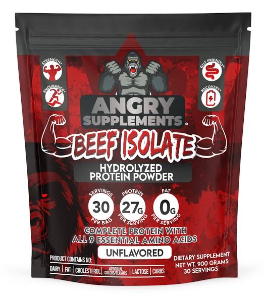 BEEF PROTEIN ISOLATE 2LB - ANGRY SUPPLEMENTS 1