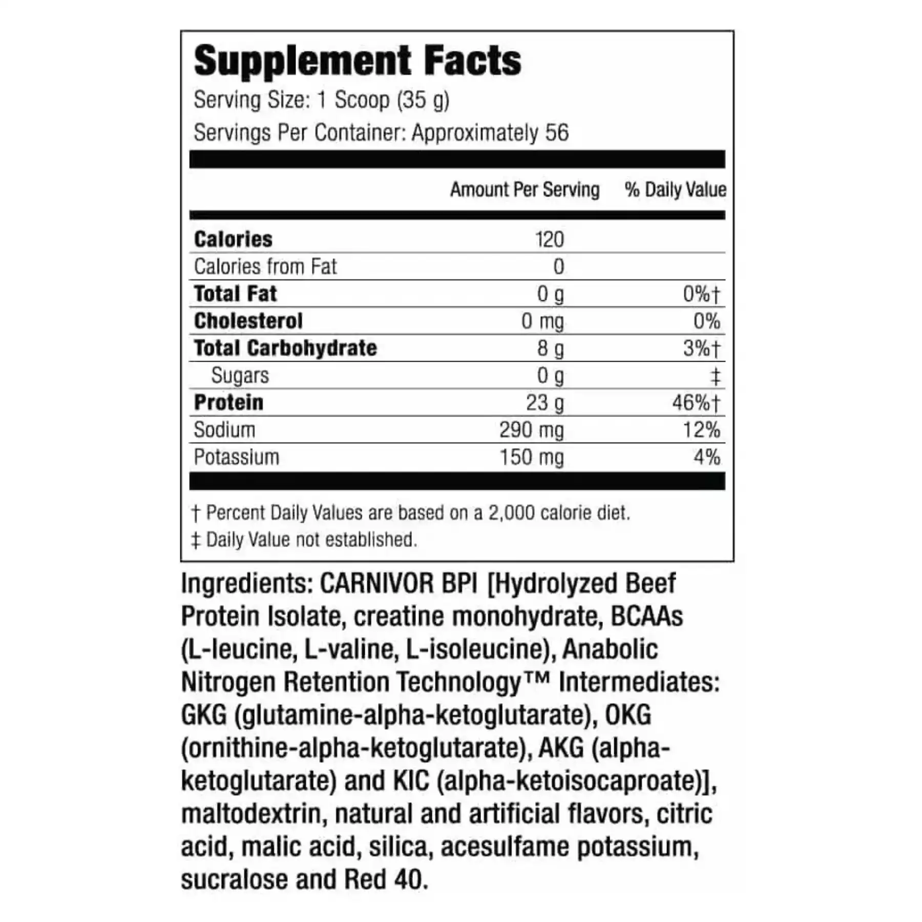  CARNIVOR 0 2LB - 4LB - 8LB MUSCLEMEDS 2