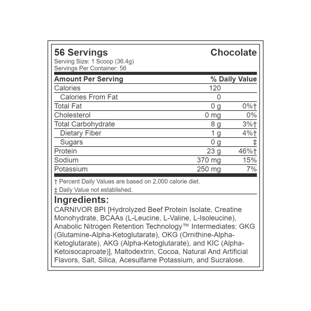  CARNIVOR 0 2LB - 4LB - 8LB MUSCLEMEDS 6