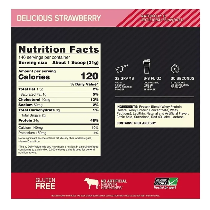 GOLD STANDARD 2LB - 5LB - 10LB  OPTIMUN NUTRITION 6