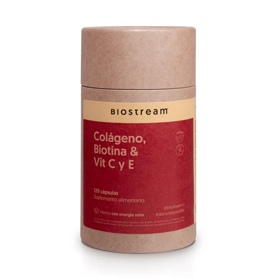 Colágeno Hidrolizado, Biotina& Vitamina C y E 120 Cápsulas 1