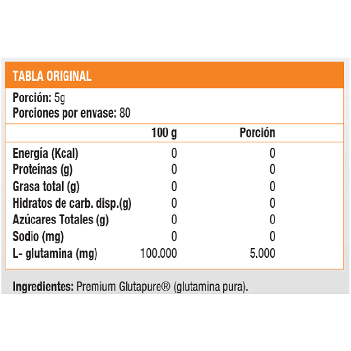 Glutapure, Glutamina (400 gr) 2