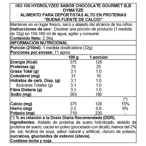 ⚡ISO 100, Proteína Whey Hidrolizada 5 lb | Dymatize 5