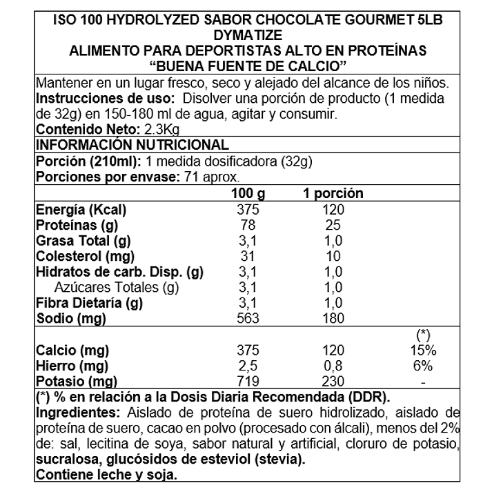 ⚡ISO 100, Proteína Whey Hidrolizada 5 lb | Dymatize 5
