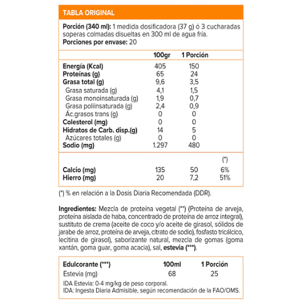 100% Plant Protein 1,63 lb (Sabor Vainilla)