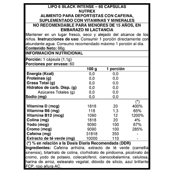 Lipo 6 Black Intense UC 60 caps