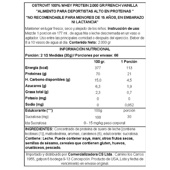 🥤 OstroVit 100% Whey Protein 2000 g | OstroVit 2