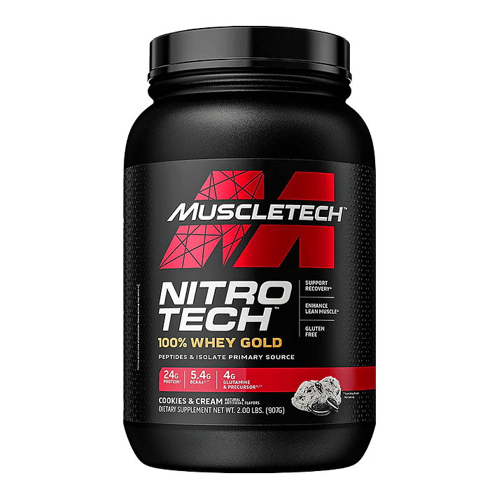 ⚡Nitro-Tech 100% Whey Gold Proteína 2 lb 4