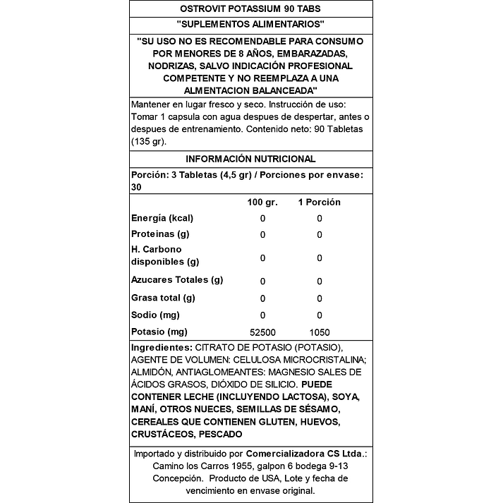 🧂 Potassium 90 Tabs | OstroVit 2