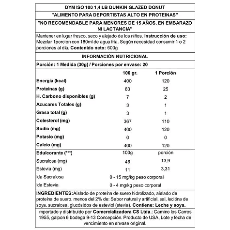 🍩 ISO 100 Dunkin® Edición Limitada 1.4 lb | Dymatize 4