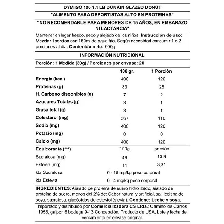 🍩 ISO 100 Dunkin® Edición Limitada 1.4 lb | Dymatize 4