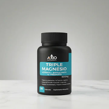 Triple Magnesio Premium 500mg – Energía y Relajación de Nutrimax - suplementos original en Chile - modo de uso con agua