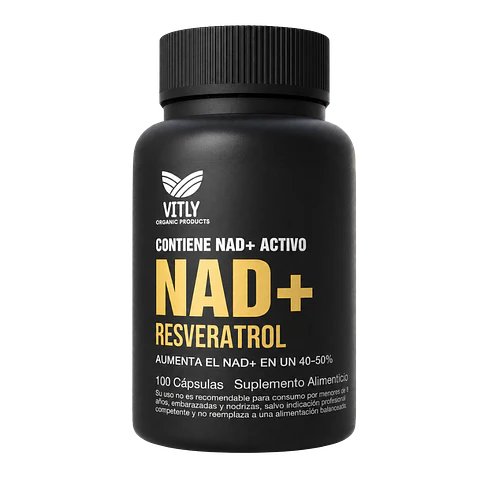 NAD+ Nicotinamide Resveratrol 100 cápsulas - suplementos original en Nutrimax Chile