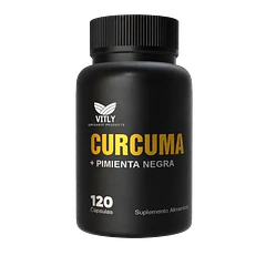 Cúrcuma + Pimienta Negra – Antioxidante Potente | 120 Cápsulas Sin Sabor de Nutrimax - suplementos original en Chile - presentación de 1 frasco