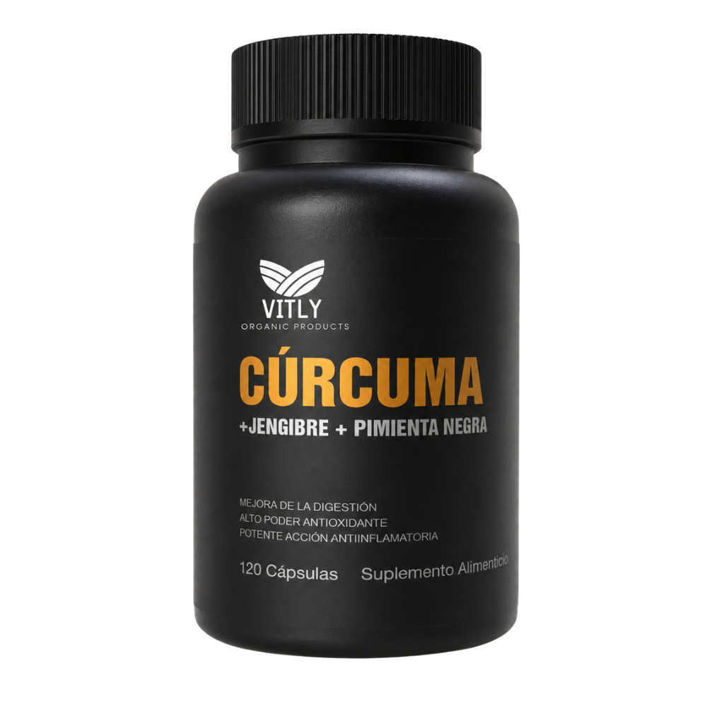 Cúrcuma + Jengibre + Pimienta Negra – Antiinflamatorio Natural | 120 Cápsulas Sin Sabor de Nutrimax - suplementos original en Chile - imagen principal
