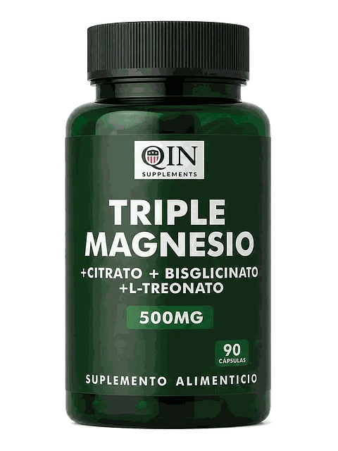 Ultra Magnesio Triple Premium 500mg Qin Supplements — 90 cápsulas