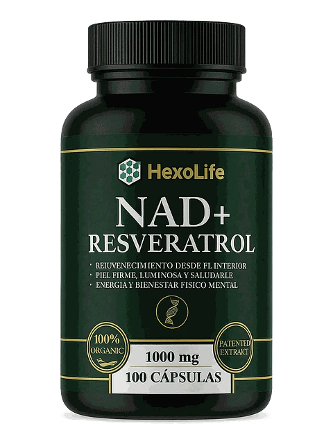 Nad+ Resveratrol 1000mg Nicotinamide Antienvejecimien — 100 cápsulas