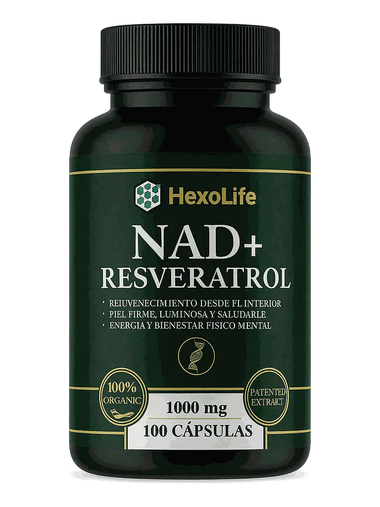 Nad+ Resveratrol 1000mg Nicotinamide Antienvejecimien — 100 cápsulas 1