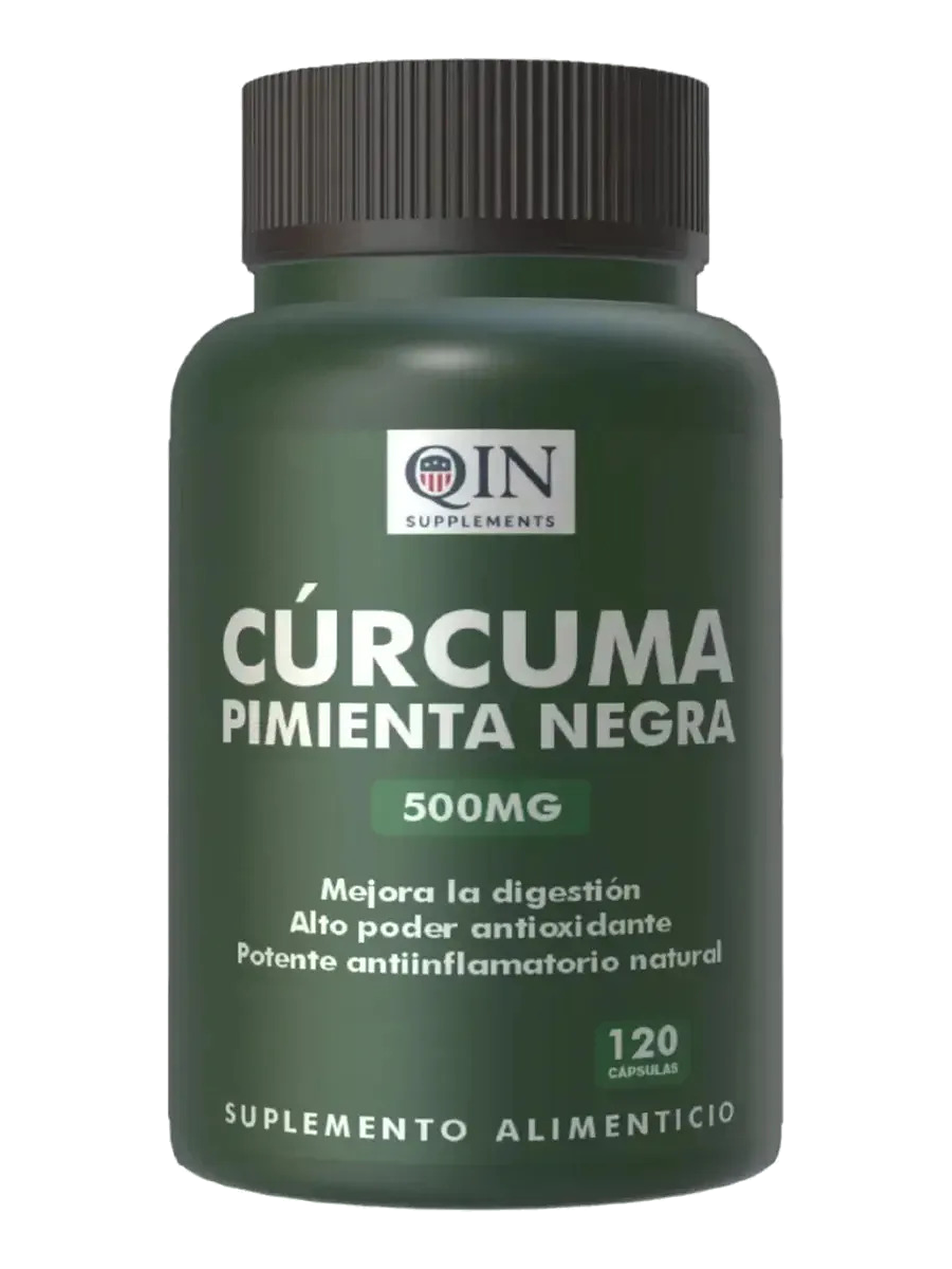 Cúrcuma Pimienta Negra Qin Supplements — 120 cápsulas