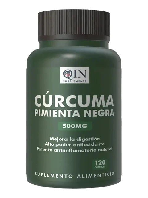 Cúrcuma Pimienta Negra Qin Supplements — 120 cápsulas