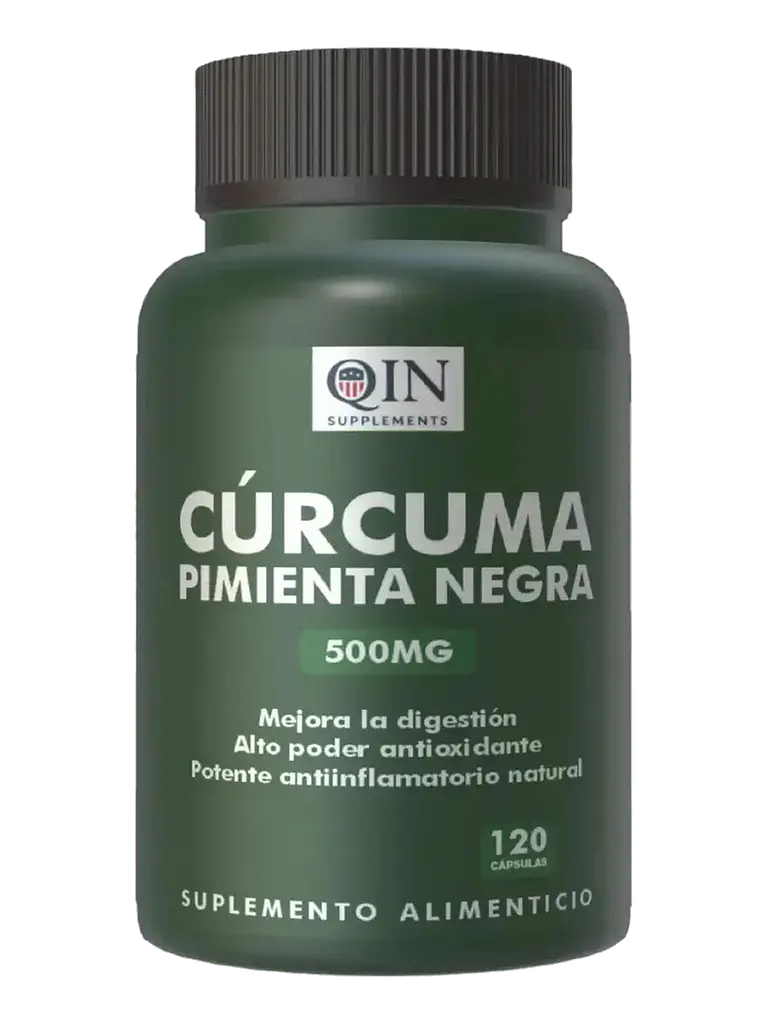 Cúrcuma Pimienta Negra Qin Supplements — 120 cápsulas 1