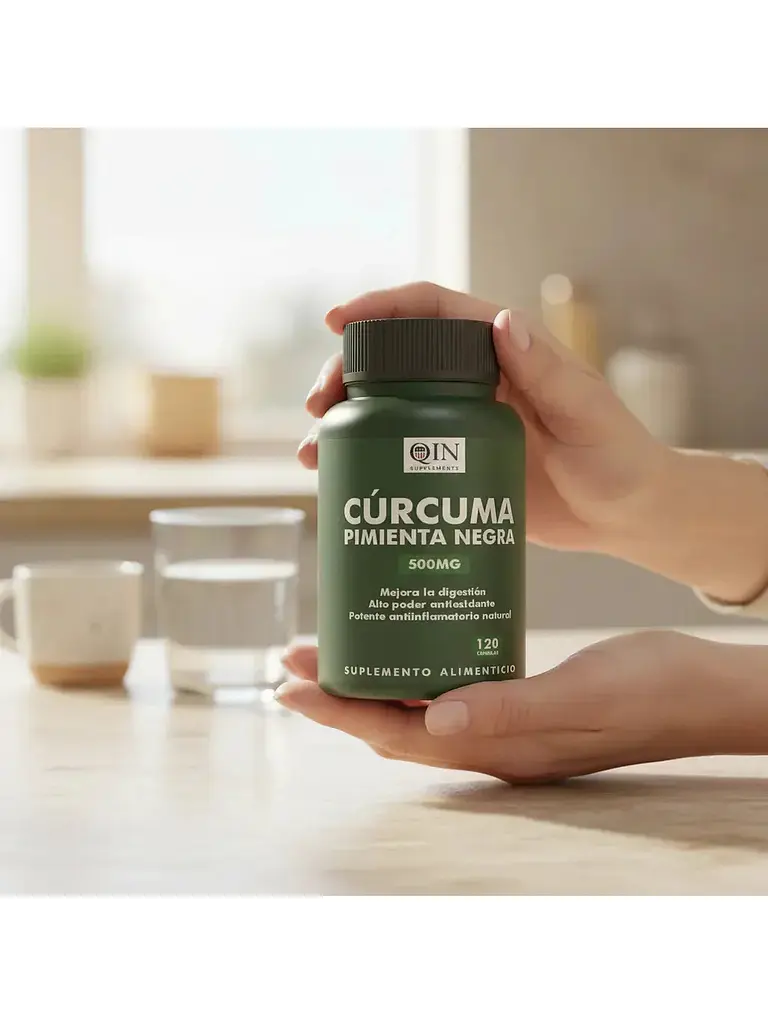 Cúrcuma Pimienta Negra Qin Supplements — 120 cápsulas 3