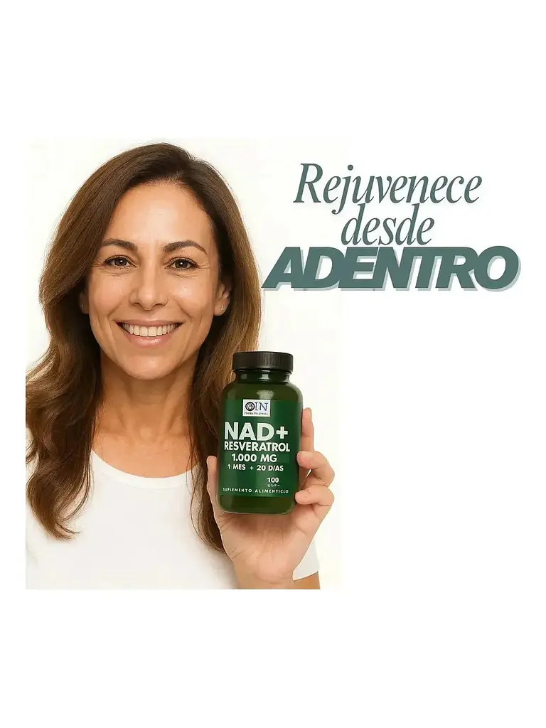 X3 Nad + Nicotinamide Resveratrol Premium 1000mg Qin — 300 cápsulas 5