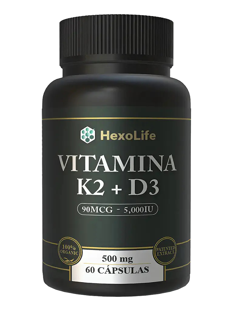 Vitamina K2 D3 Vegano y Libre de Gluten — 60 cápsulas 1