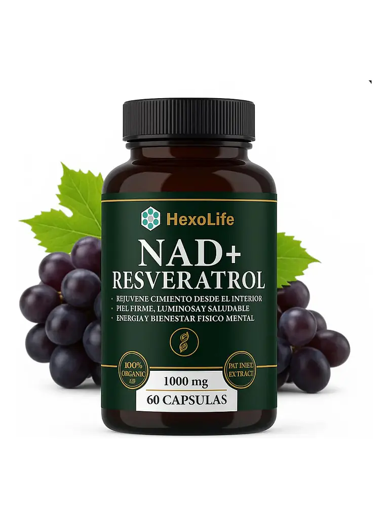 Nad+ Resveratrol 1000mg Nicotinamide Antienvejecimien — 100 cápsulas 6