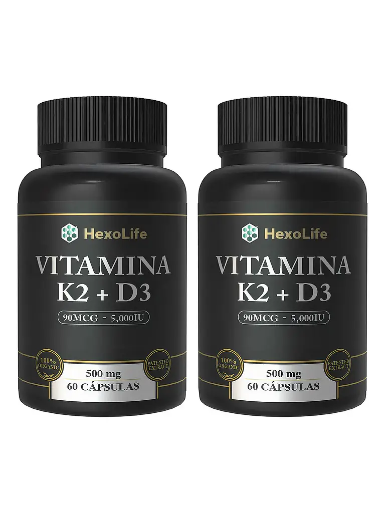 Vitamina K2 D3 Vegano y Libre de Gluten — 60 cápsulas 2