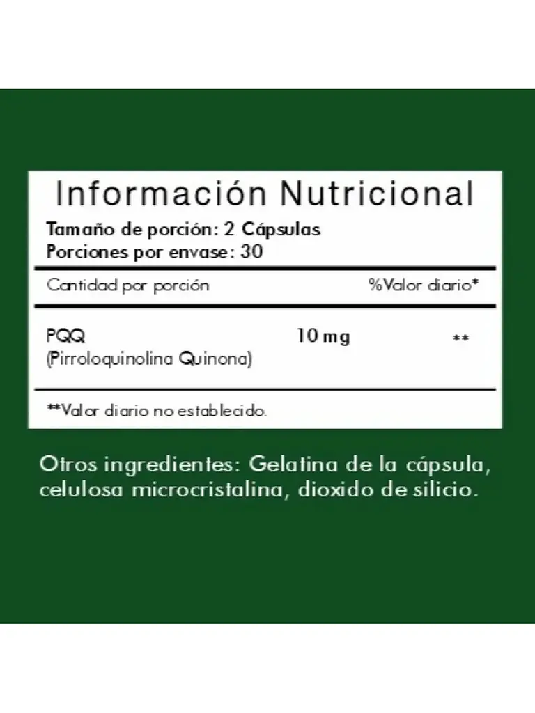 Pqq Pirroloquinolina Quinona Energía Celular Mitocondrias 5
