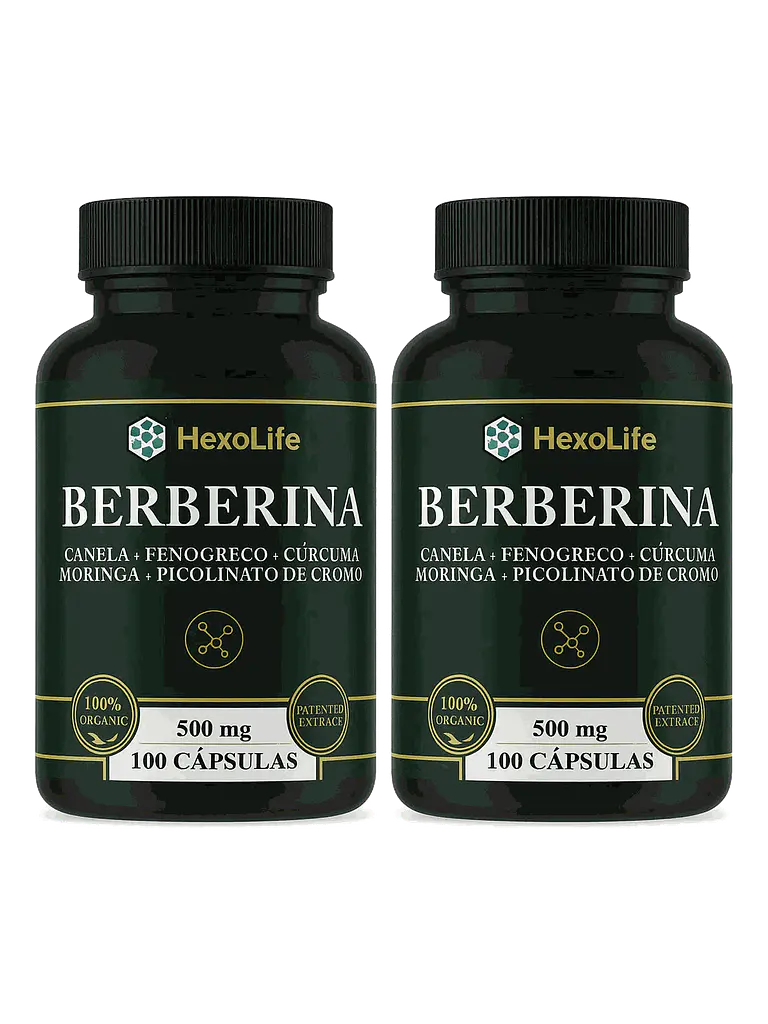 Berberina 500mg 2 Frascos — 100 cápsulas 1