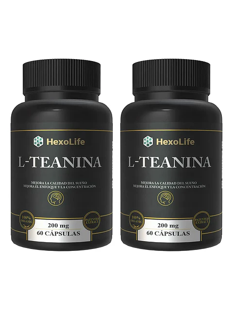 L Theanine De L-teanina Suplemento Calma Y Relaja — 60 cápsulas