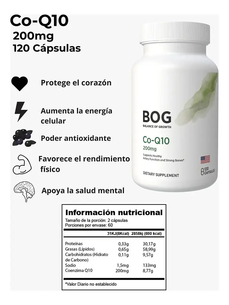 Coenzima-q10 Premium 3 Frasco — 120 cápsulas 2