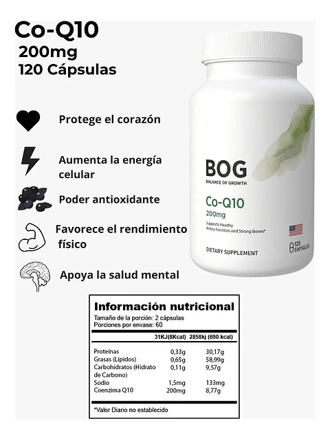 Coenzima-q10 Premium 2 Frasco — 120 cápsulas