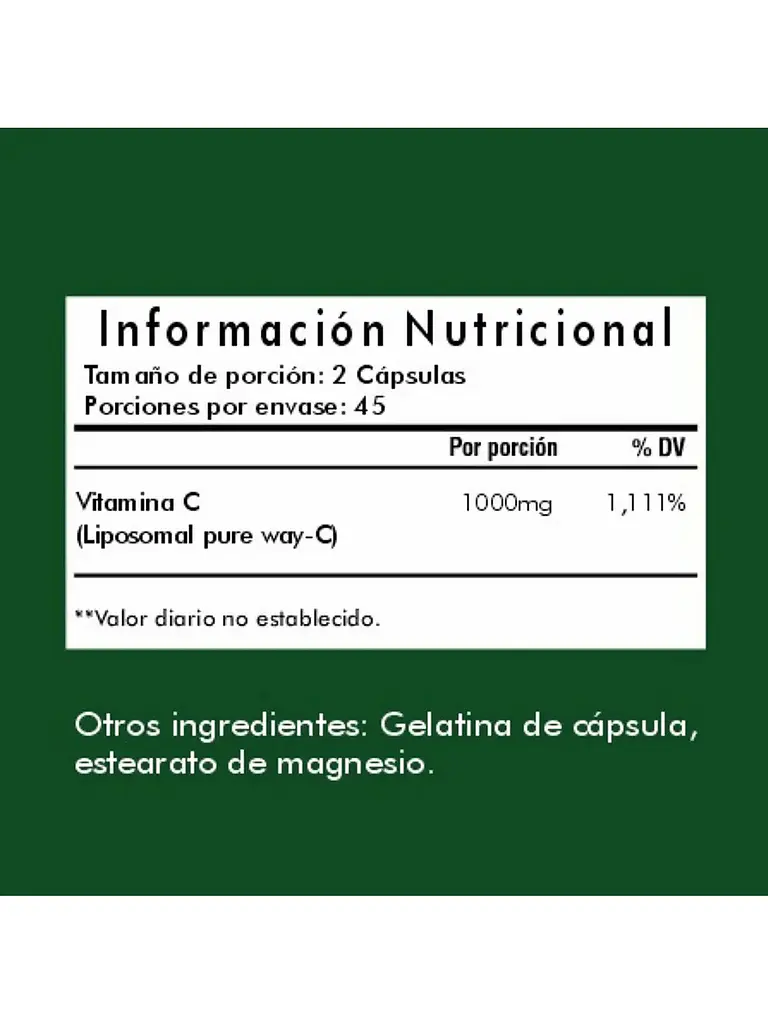 Vitamina C Liposomal 1000 Mg Máxima Absorción — 90 cápsulas 5
