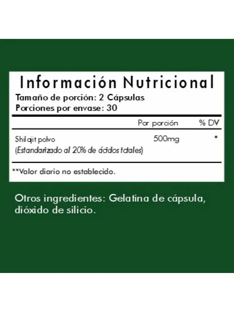 Shilajit 500mg Suplemento Qin Supplements — 60 cápsulas 5