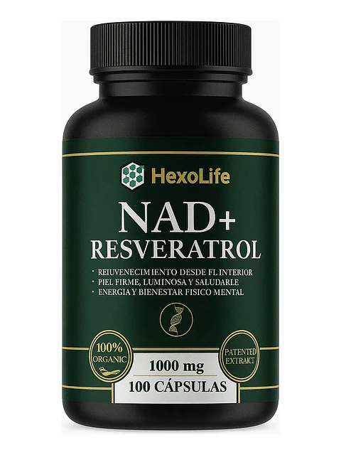 X3 Nad+ Resveratrol 1000mg Nutritional — 300 cápsulas