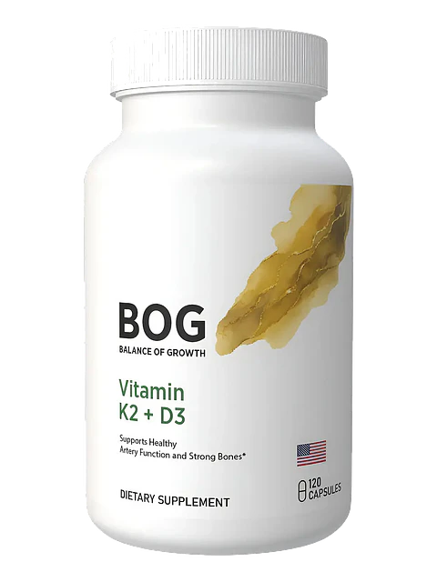 Vitamina K2 D3 Premium Bog Vegano Salud Ósea — 120 cápsulas