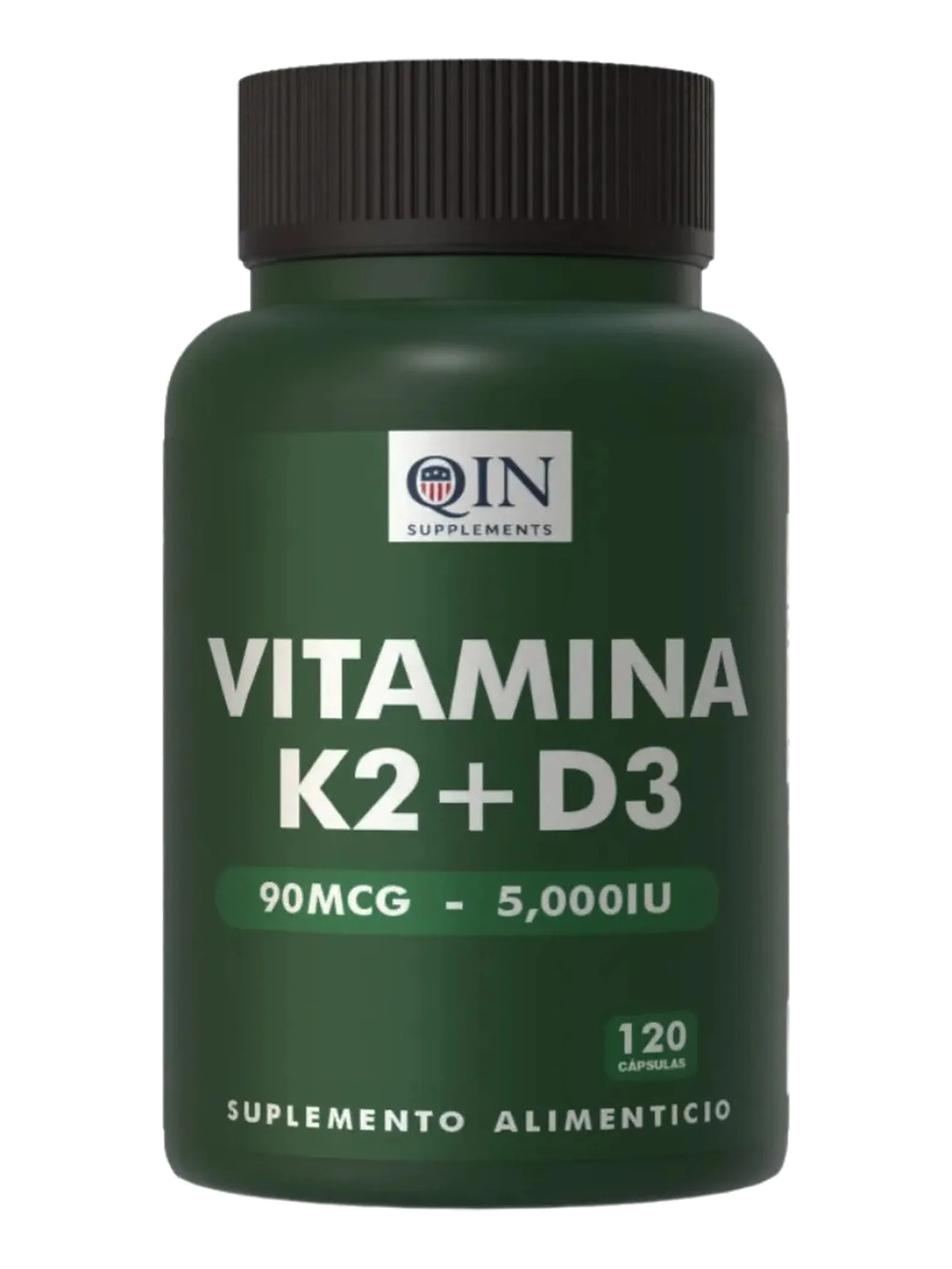 Vitamina K2+d3 Premium Qin Supplements — 120 cápsulas