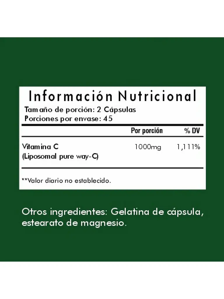 Vitamina C Liposomal 1000 Mg Máxima Absorción — 180 cápsulas 4