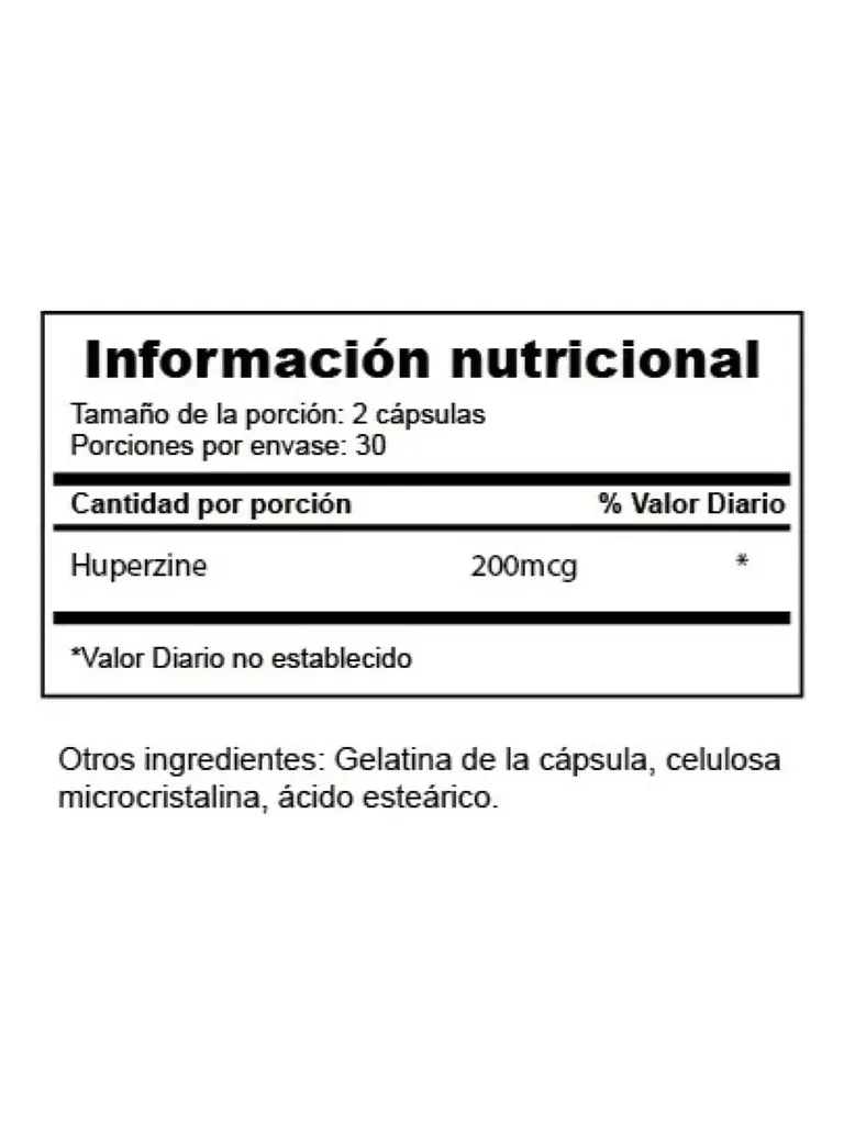 Huperzine A Potencia Mental — 60 cápsulas 3