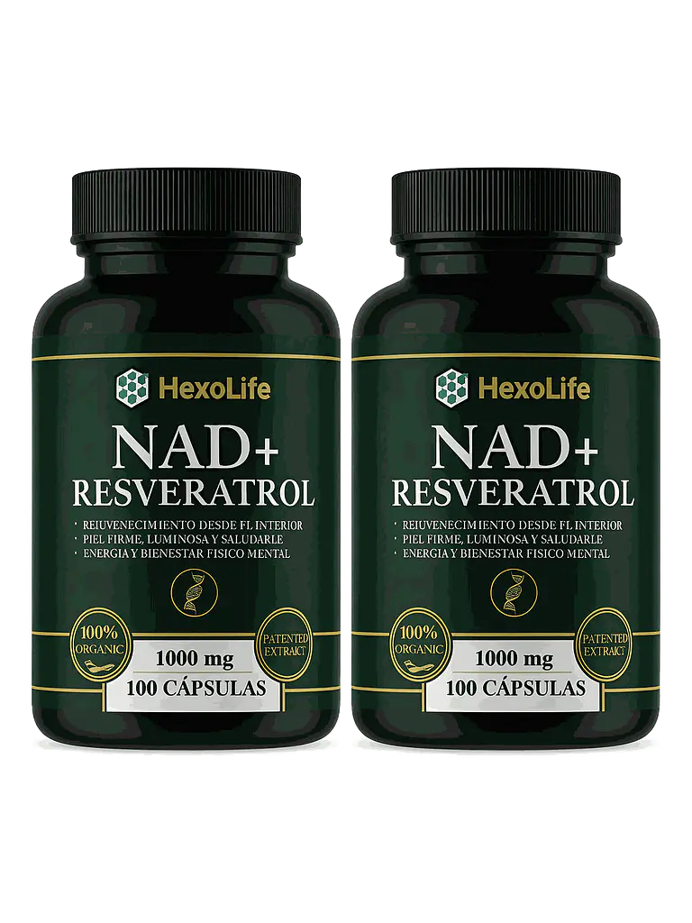 Pack X2 Nad + Nicotinamide Resveratrol Premium 1000mg — 200 cápsulas 1