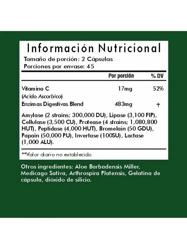 Enzimas Digestivas Para Adelgazar — 180 cápsulas 4