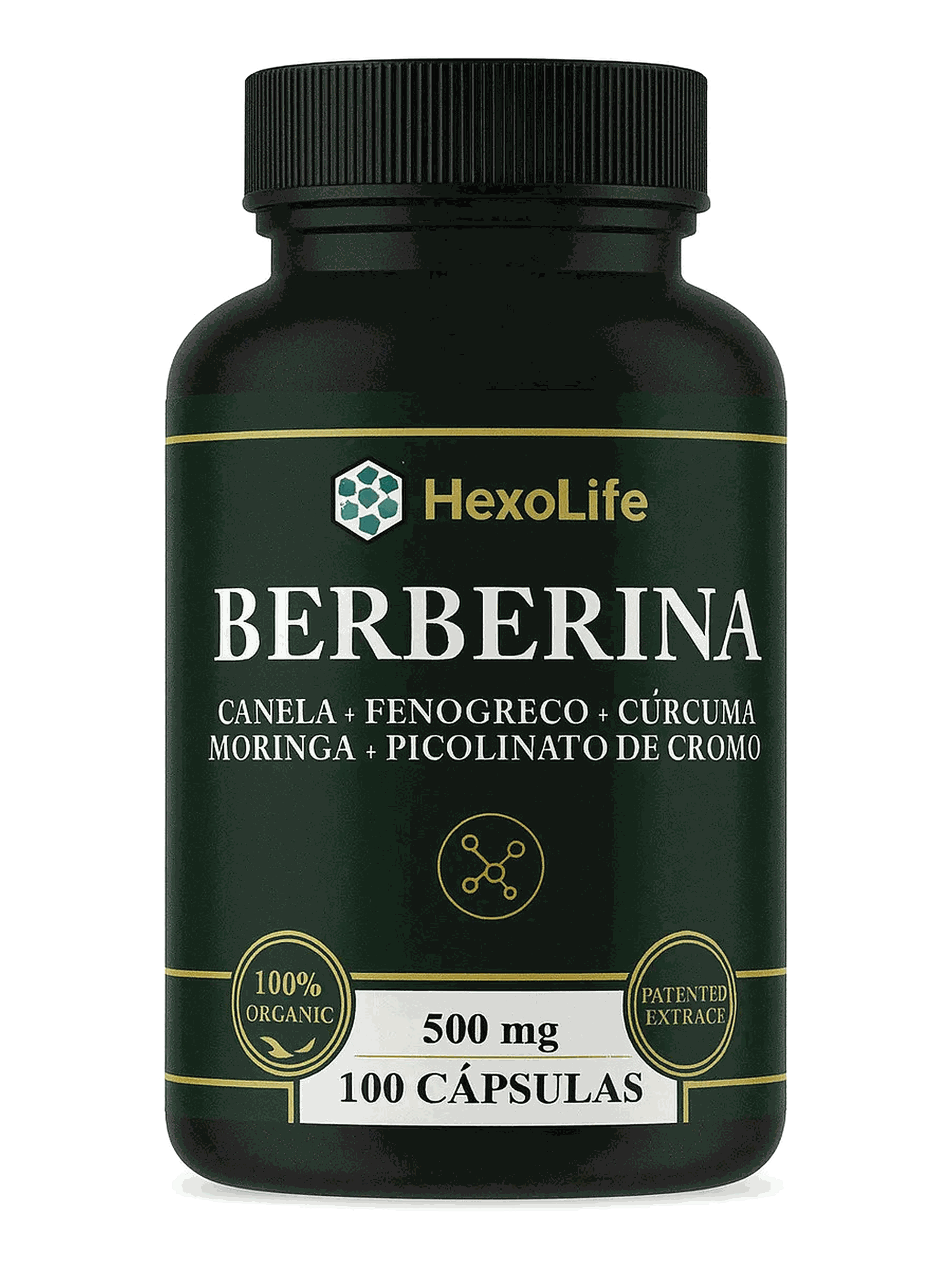 Berberina 500mg Berberine — 100 cápsulas