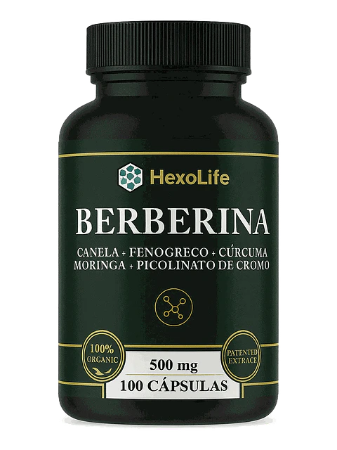 Berberina 500mg Berberine — 100 cápsulas
