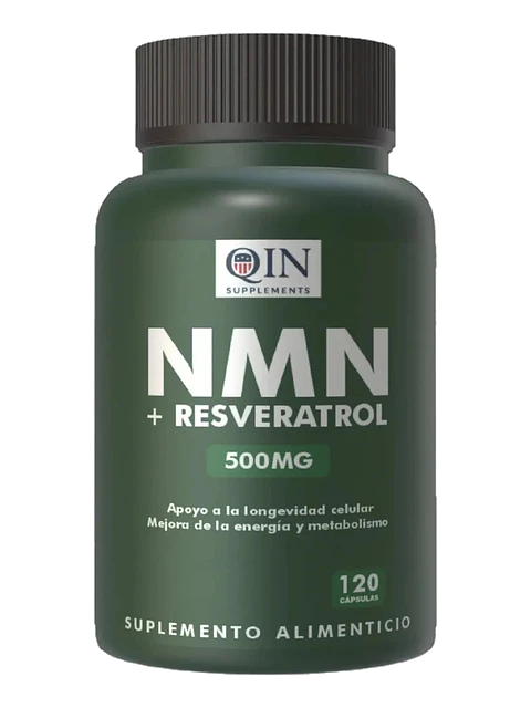Nmn Nicotinamide 500mg Premium Qin Supplements — 120 cápsulas