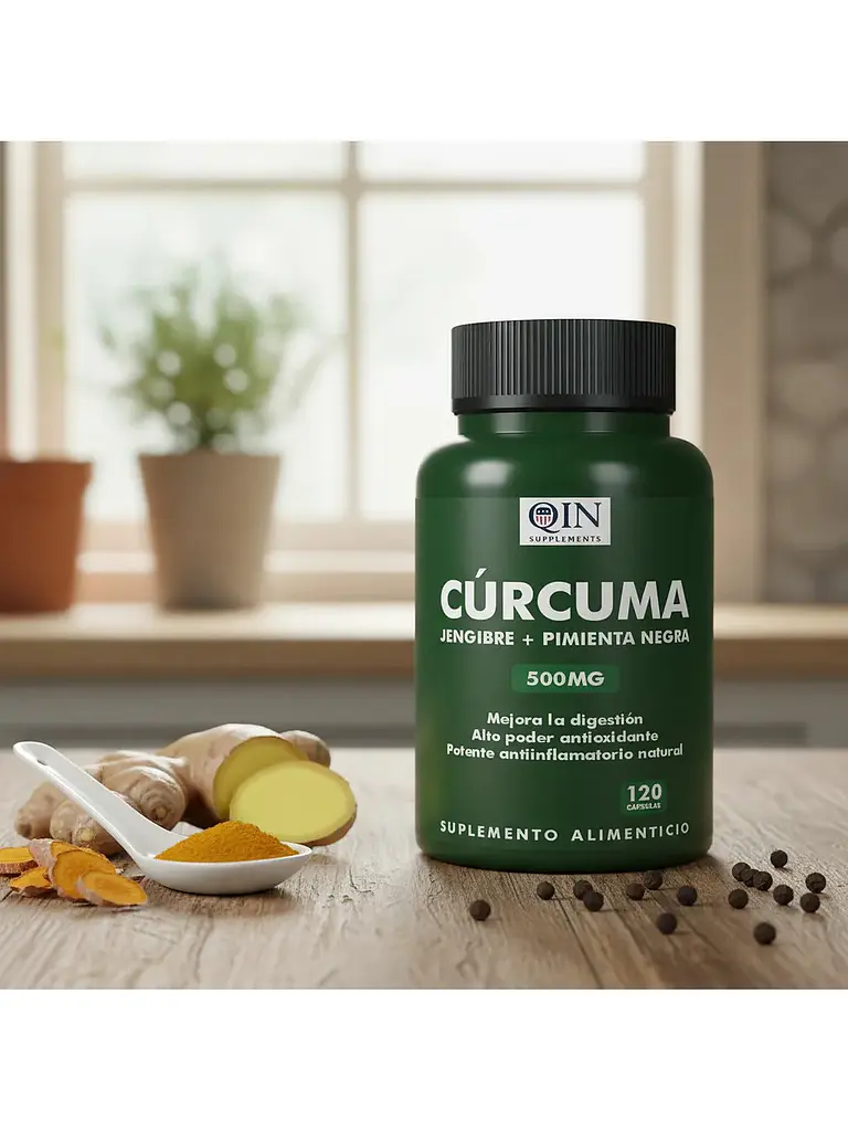 Cúrcuma + Jengibre + Pimienta Negra Qin — 120 cápsulas 3