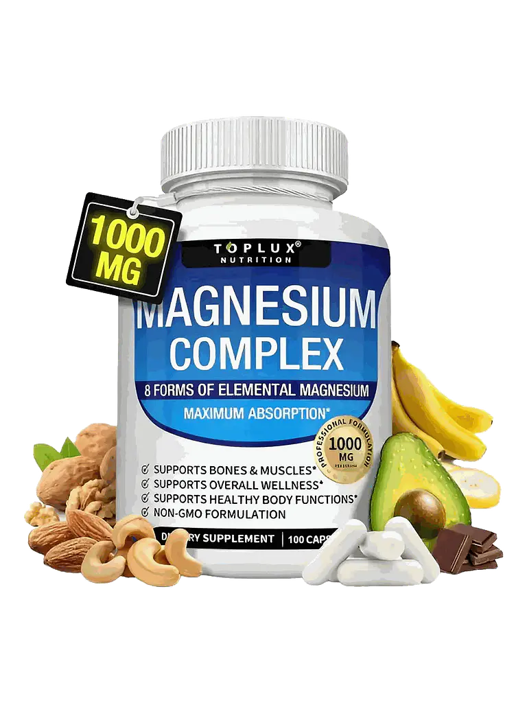 Magnesio Triple Complex Toplux de 1000 mg — 100 cápsulas 1